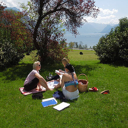 Gruppe im Schlosspark