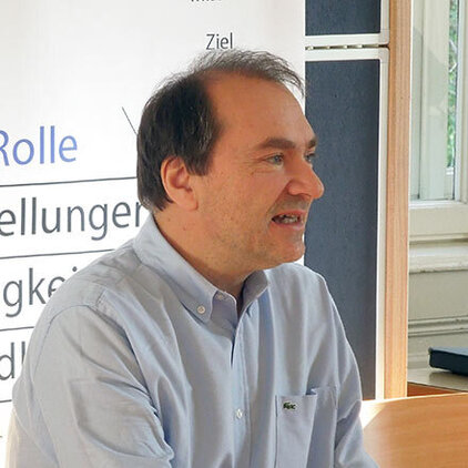 Georg Schweibinz beim Coachen